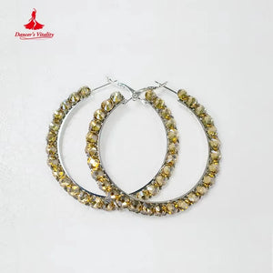 Women's Standard Ballroom Dance Dress With Full Swing Skirt Light Yellow For Competition