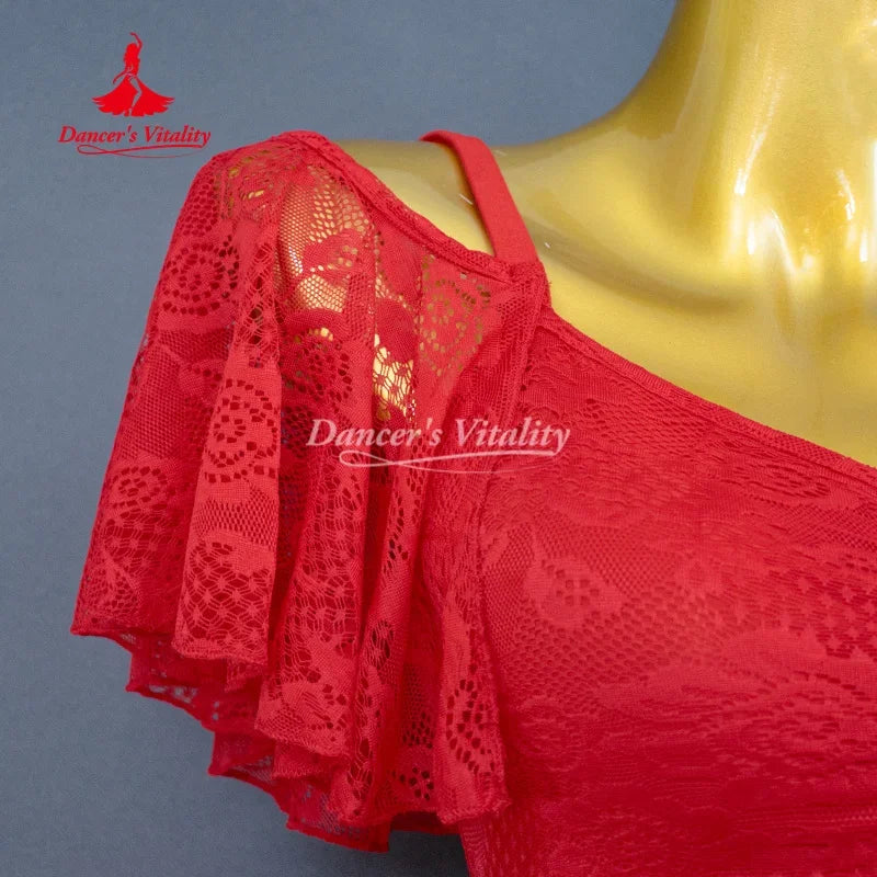 Belly Dance Practice Set With Lace Fabric For Women And Children