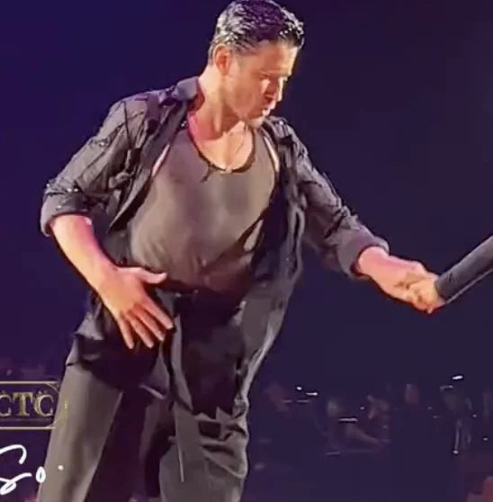 Men's Black Sheer Button-Up Shirt with Tank Top, Ballroom Dance