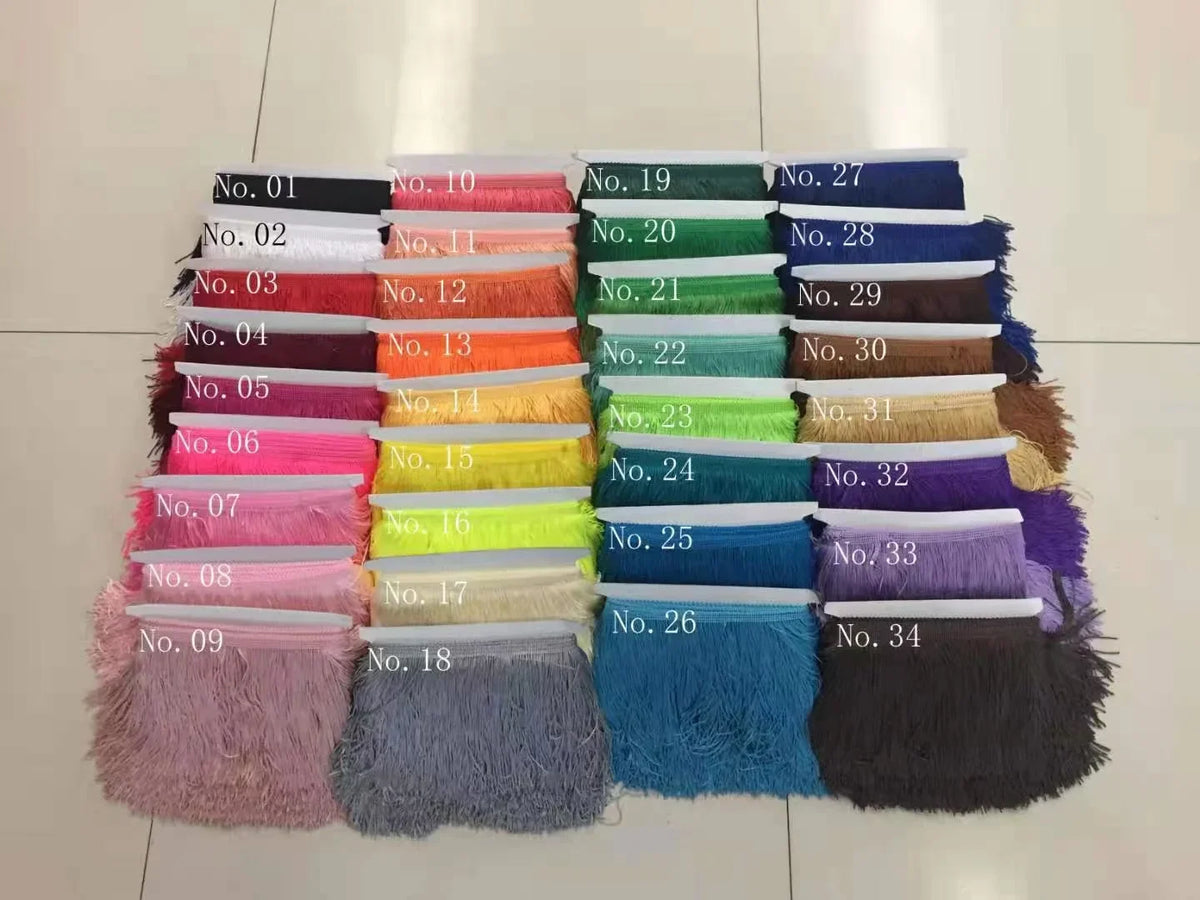 Belly Dance Costume Set With Pearl-Embellished Bra And Tassel Skirt For Adult & Kids Performance