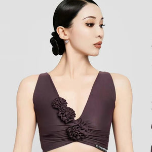 Women's Leopard Print Pink Fringe Latin Dance Dress, Mesh Sleeves