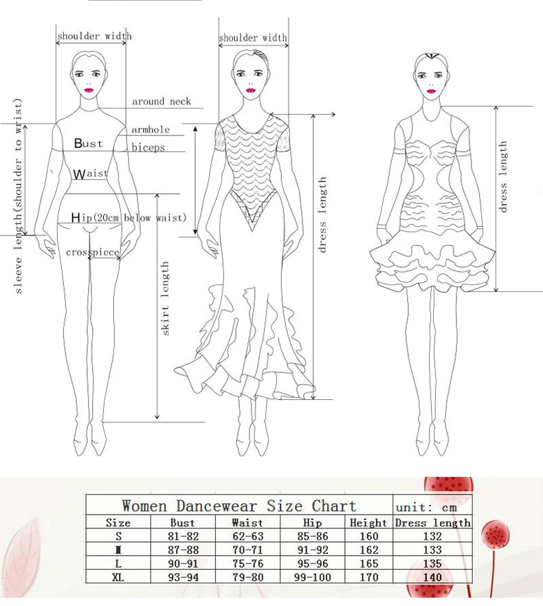 Women's Custom Modern Ballroom Smooth Dance Dress For Competition