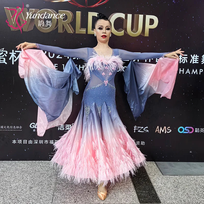 Women's Ballroom Competition Dance Dress Custom Made For Blackpool