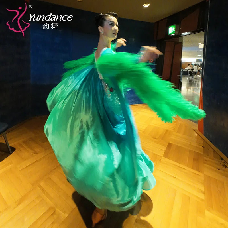 Women's Ballroom Dance Dress Blackpool Competition Style Performance Fabric