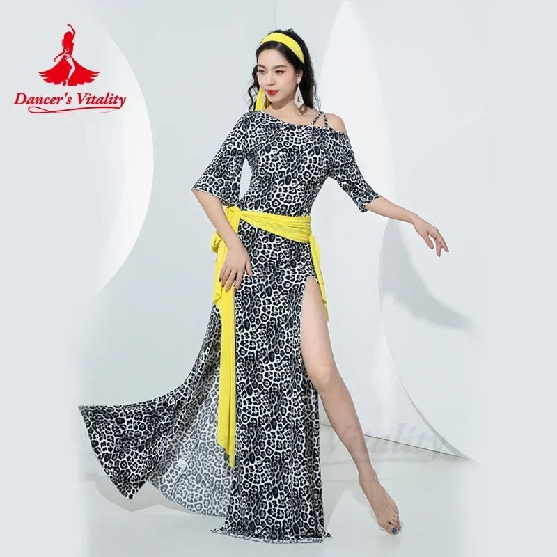 Women's Belly Dance Costume Set Baladi Shaabi Style With Zebra Print For Training