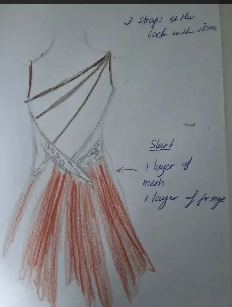 Women's Red and Gold Rhinestone AB Mesh Fringe Dance Dress for Latin Ballroom