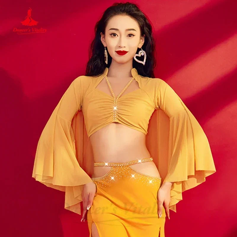 Women's Belly Dance Practice Top and Skirt Set for Class or Performance