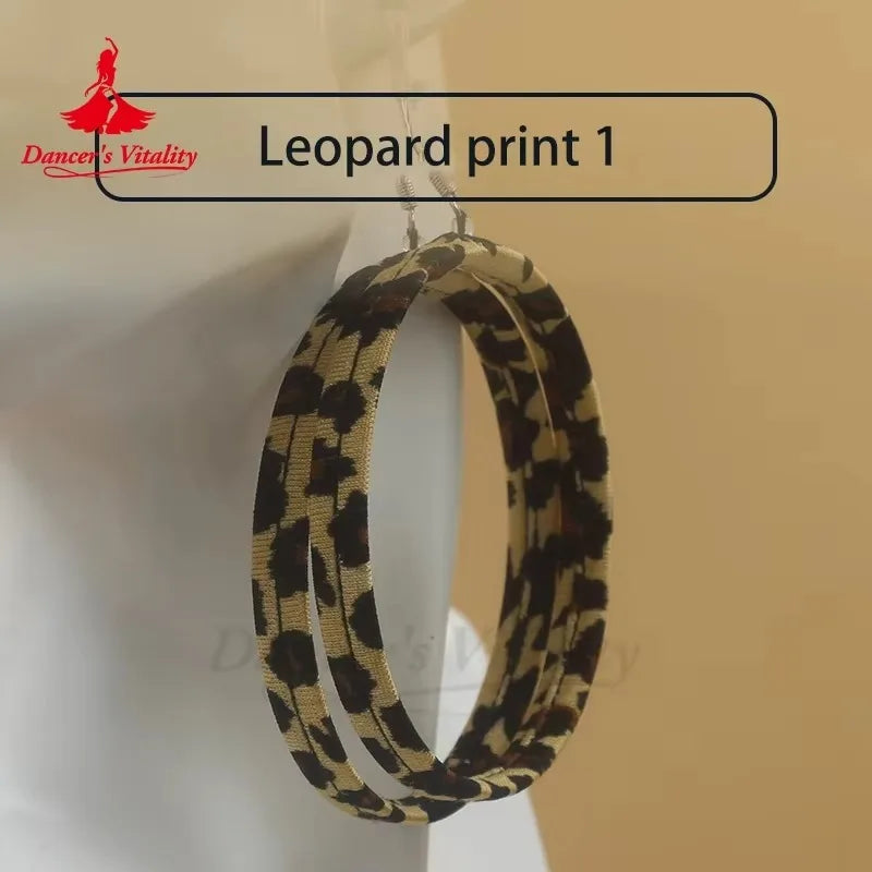 Women's Latin Ballroom Dance Dress AB Rhinestone Embellished Leopard Print For Competition