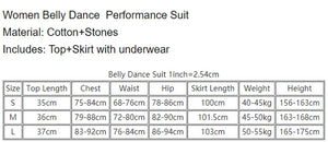 Women's Red Beaded Chiffon Bell Sleeve Crop Top & Drape Skirt Set, Belly Dance Costume