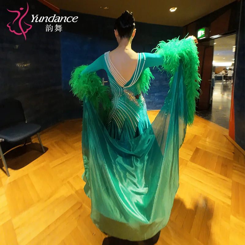 Women's Ballroom Dance Dress Blackpool Competition Style Performance Fabric