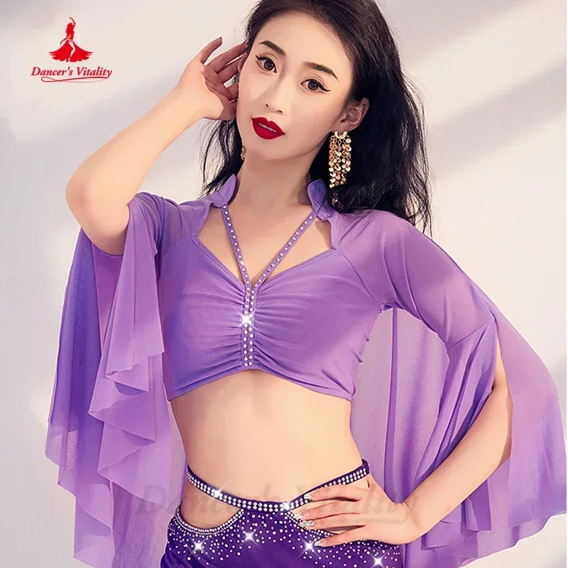 Women's Belly Dance Practice Top and Skirt Set for Class or Performance
