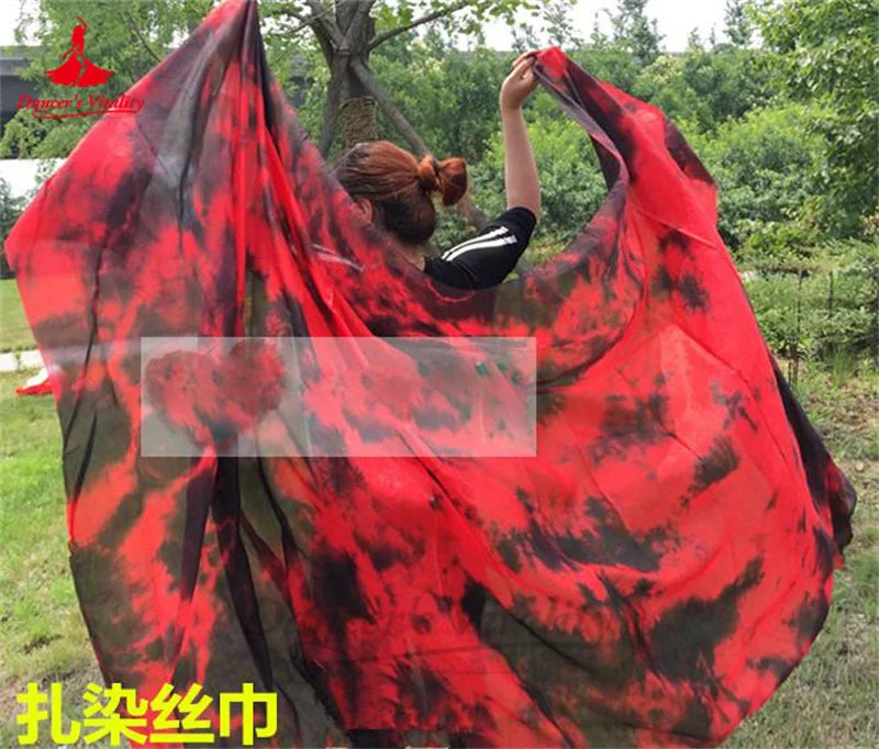 Women's Belly Dance Veil 100% Silk Dyed For Professional Performance