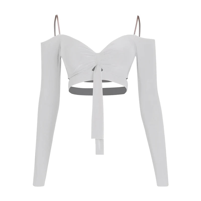 Women's Burgundy & Black Fringe Latin Dance Top and Shorts Set, Long Sleeve Sweetheart Crop Top, High Waist Fringe Shorts