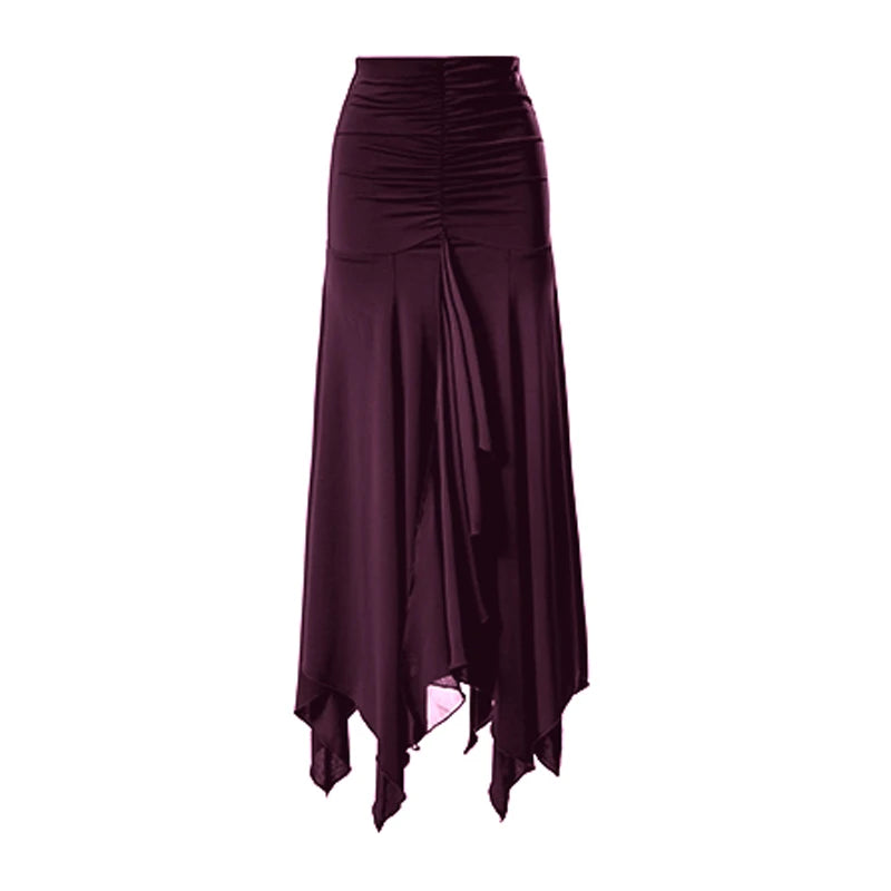 Dance Dress Women's Burgundy Mesh Long Sleeve Ruched Asymmetrical Hem Ballroom Latin Dance Dress
Dance Dress Women's Black Mesh Long Sleeve Ruched Asymmetrical Hem Ballroom Latin Dance Dress