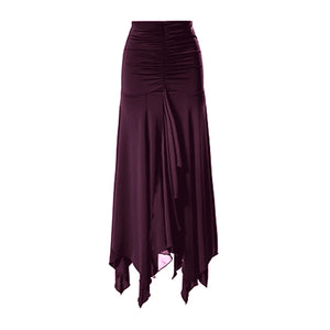 Dance Dress Women's Burgundy Mesh Long Sleeve Ruched Asymmetrical Hem Ballroom Latin Dance Dress
Dance Dress Women's Black Mesh Long Sleeve Ruched Asymmetrical Hem Ballroom Latin Dance Dress