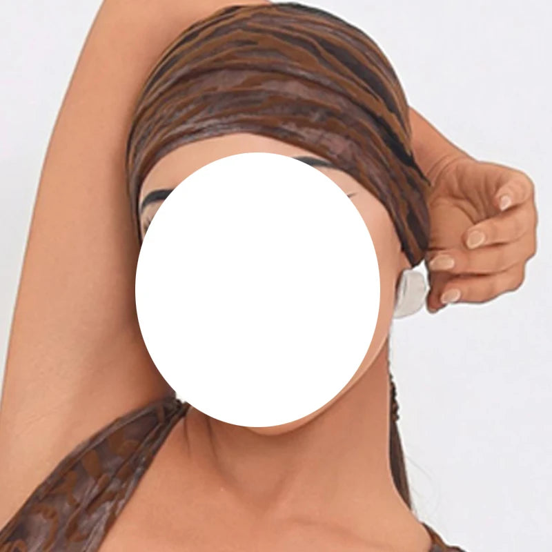 Women's Brown & Black Zebra Print Velvet Fringe Latin Dance Dress