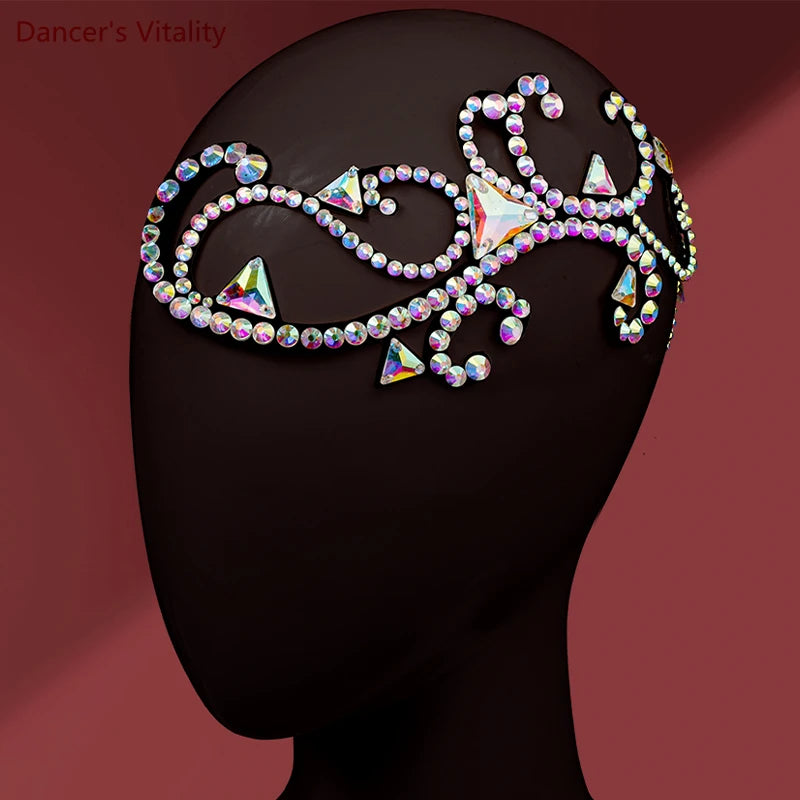 Dance Headpiece Women's Iridescent Crystal Octopus Design Headwear - Latin, Ballroom, Salsa