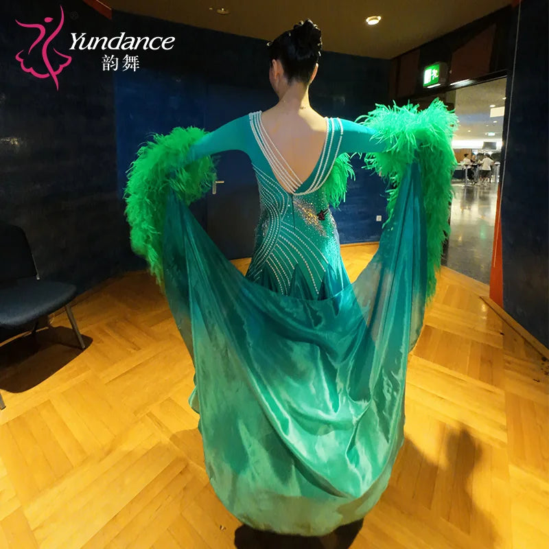 Women's Ballroom Dance Dress Blackpool Competition Style Performance Fabric