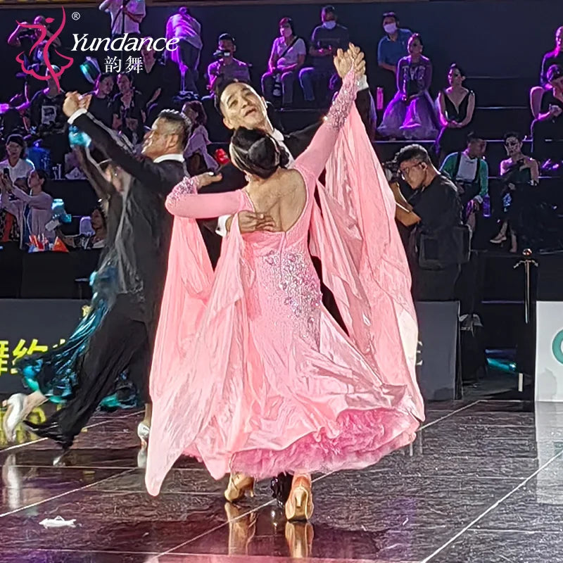 Women's Custom Ballroom Competition Dance Dress In Performance Fabric