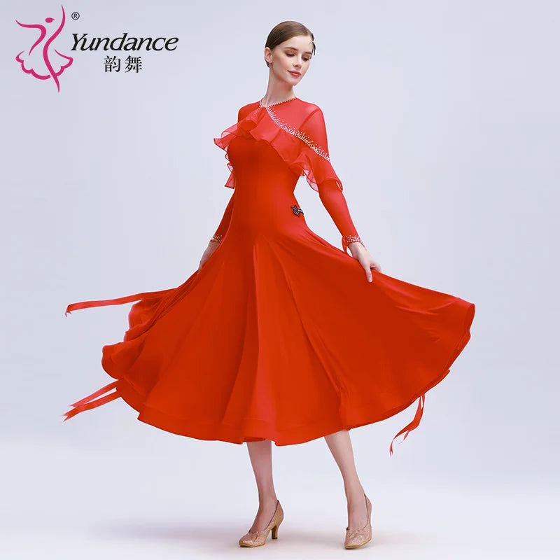 Women's Ballroom Dance Practice Dress International Standard Chiffon For Training
