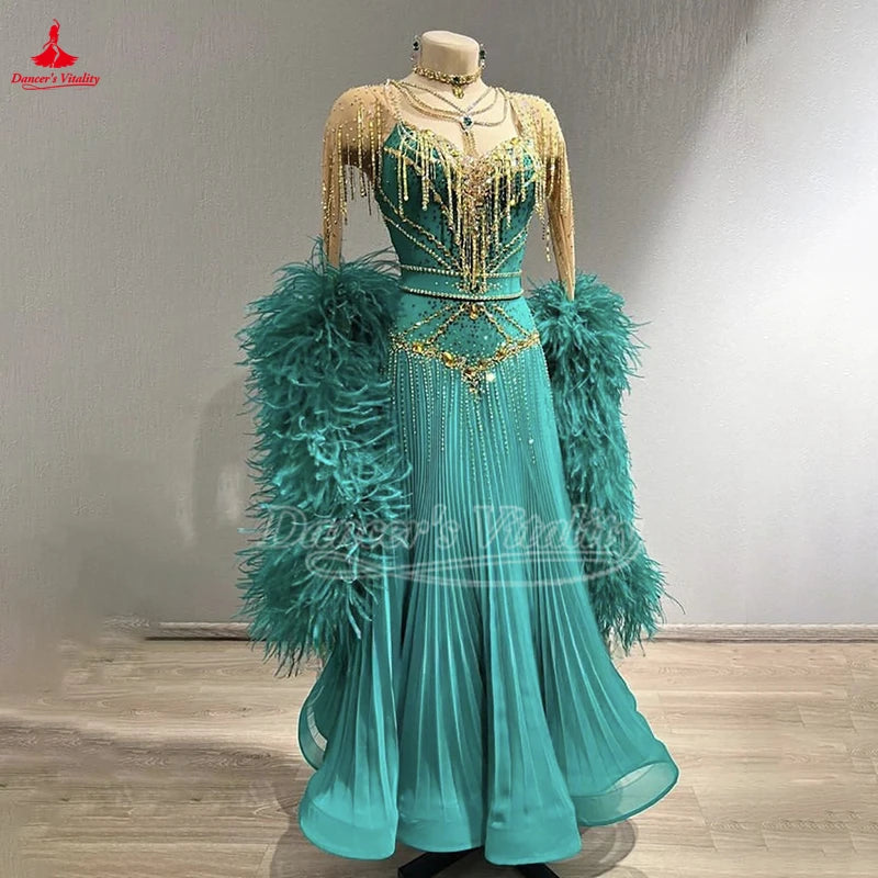 Girls' Kids & Teens International Standard Ballroom Dress For Waltz, Foxtrot, Tango, Quickstep Competition