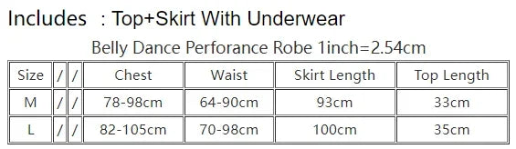 Belly Dance Costume Women Peach Long Sleeve Crop Top with Flared Sleeves and High Slit Skirt