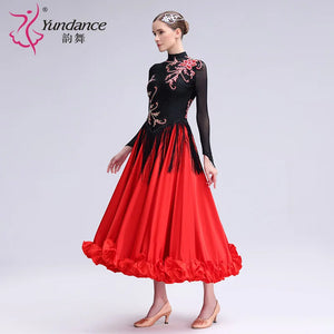 Women's Ballroom Dance Skirt International Standard Chiffon For Practice And Performance