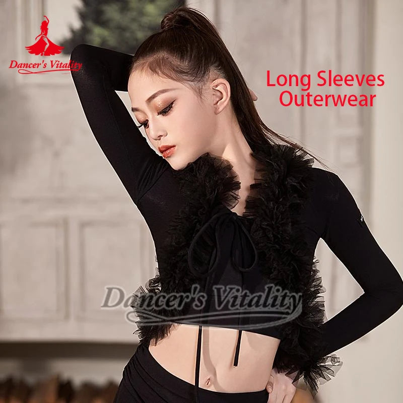 Women's White V-Neck Sport Bra and Pink High-Waisted Leggings Ballet Dancewear