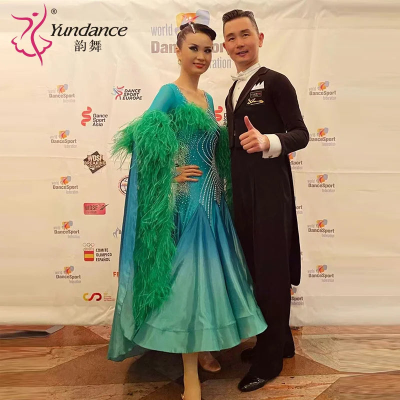 Women's Ballroom Dance Dress Blackpool Competition Style Performance Fabric