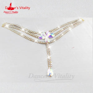 Women's Fuchsia One-Shoulder Rhinestone Fringe Latin Dance Dress