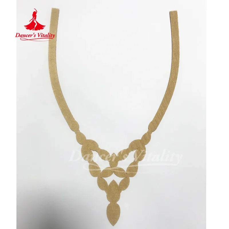 Necklace With AB Rhinestones For Belly Dance Competition Performance For Women And Kids