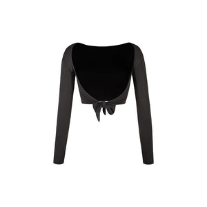 Women's Pink Long Sleeve Crop Top & Fringe Skirt Latin Dancewear Set