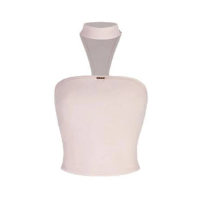 Women's Black Strapless Halter Neck Unitard with High-Waist Leggings, Stretch Fabric, Latin Ballroom Dance