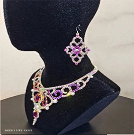 Dance Earrings Women's Iridescent AB Rhinestone Hoop Earrings, Ballroom Latin Salsa Dance Jewelry