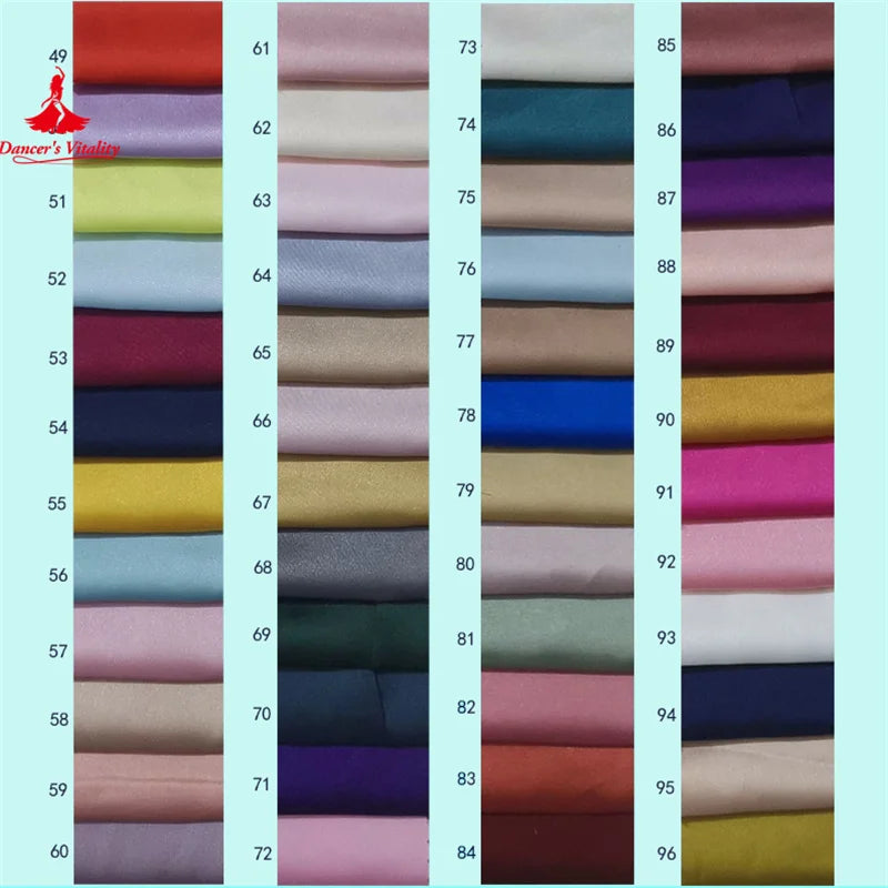 Belly Dance Costume Women's Royal Blue Satin Halter Bra Skirt Set with White Floral Applique and Arm Sleeves