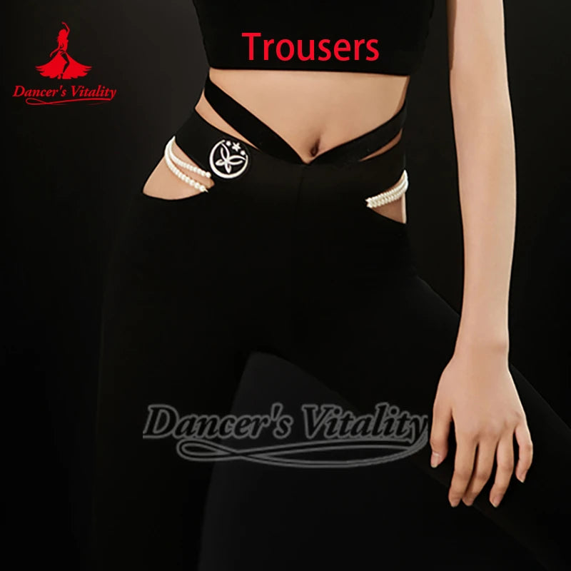 Girls Black & White Velvet Mesh Pearl Ballroom Dance Dress