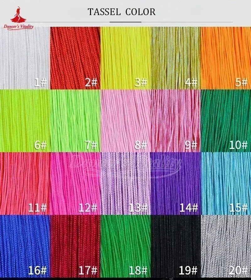 Latin Ballroom Dance Costume With Tassel And Long Sleeves For Adults And Kids Competition