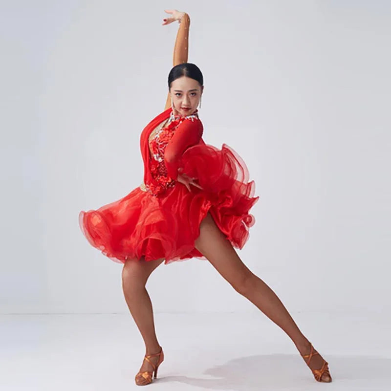 Adult Women's Professional Latin Ballroom Competition Dance Dress