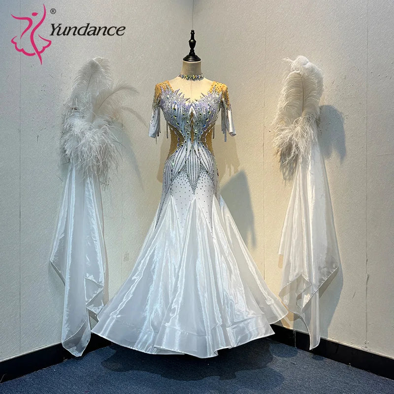 Women's Custom Ballroom Competition Dance Dress For Blackpool Performance
