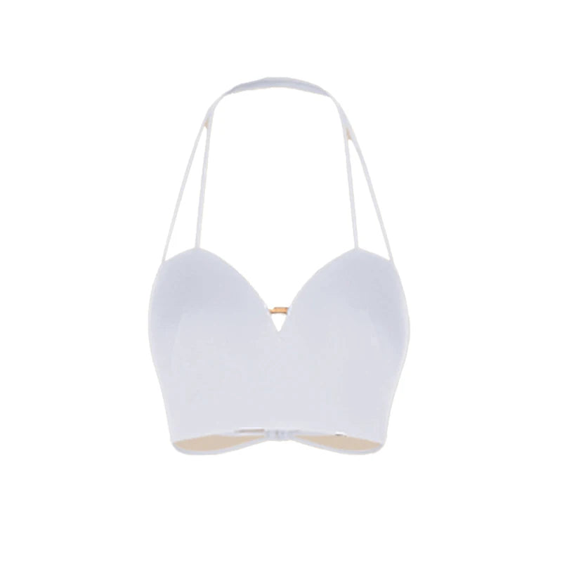 Dance Crop Top and Skirt Set Women's Black and Leopard Print Halter Neck Sweetheart Ruffle Hem Latin Dancewear