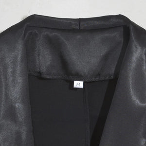 Men's Black Satin Lapel Ballroom Dance Jacket - Modern Fit