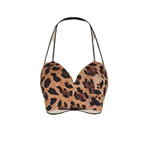 Dancewear Set Women's Light Blue & Peach Floral Halter Crop Top with Draped Wide-Leg Pants Latin Ballroom