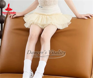 Girls Black Lace Crop Top and Tulle Skirt Latin Dance Costume - Dancer's Vitality