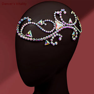 Dance Headpiece Women's Iridescent Crystal Octopus Design Headwear - Latin, Ballroom, Salsa