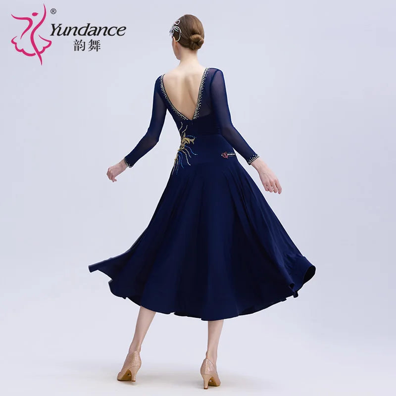 Ballroom Dance Dress International Standard Practice Chiffon For Women's Training