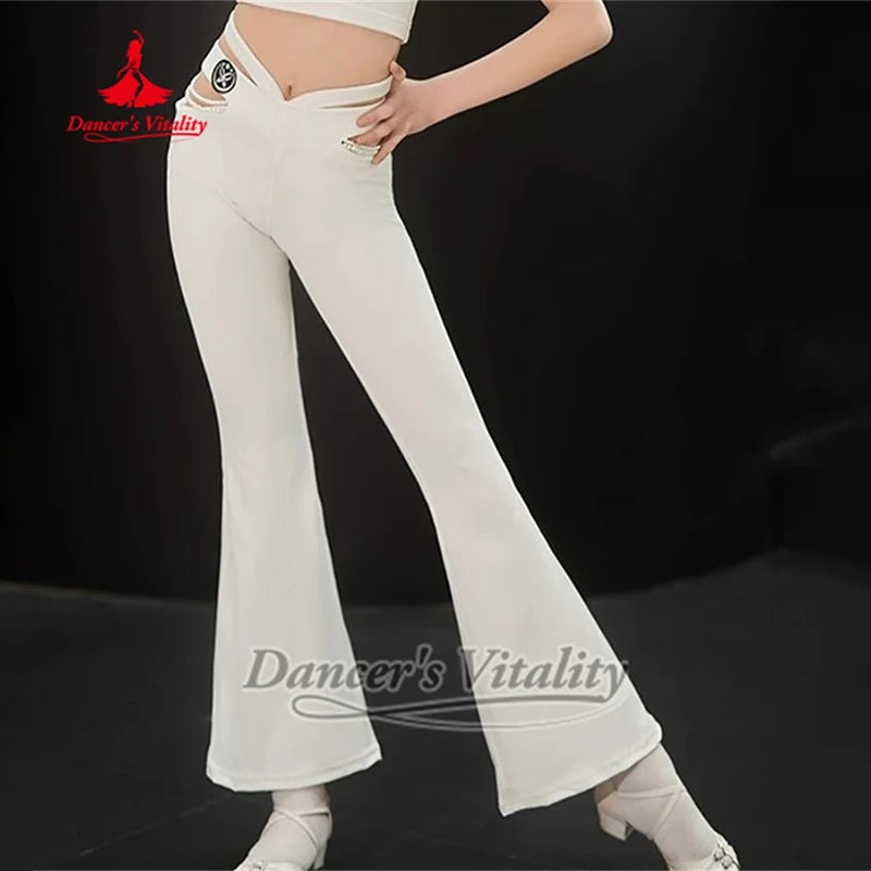 Girls Black & White Velvet Mesh Pearl Ballroom Dance Dress