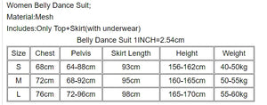 Women's Silver Sequin Tassel Belly Dance Costume Set
