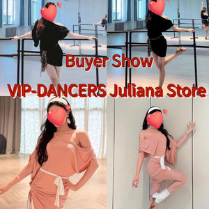 Dance Dress Women Black Off-Shoulder Short Sleeve Leopard Tie Waist Mini Dress for Ballet & Modern Dance