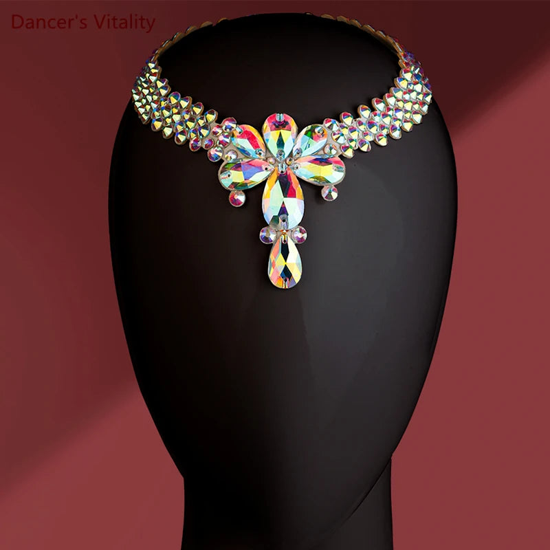 Dance Headpiece Women's Iridescent Crystal Octopus Design Headwear - Latin, Ballroom, Salsa