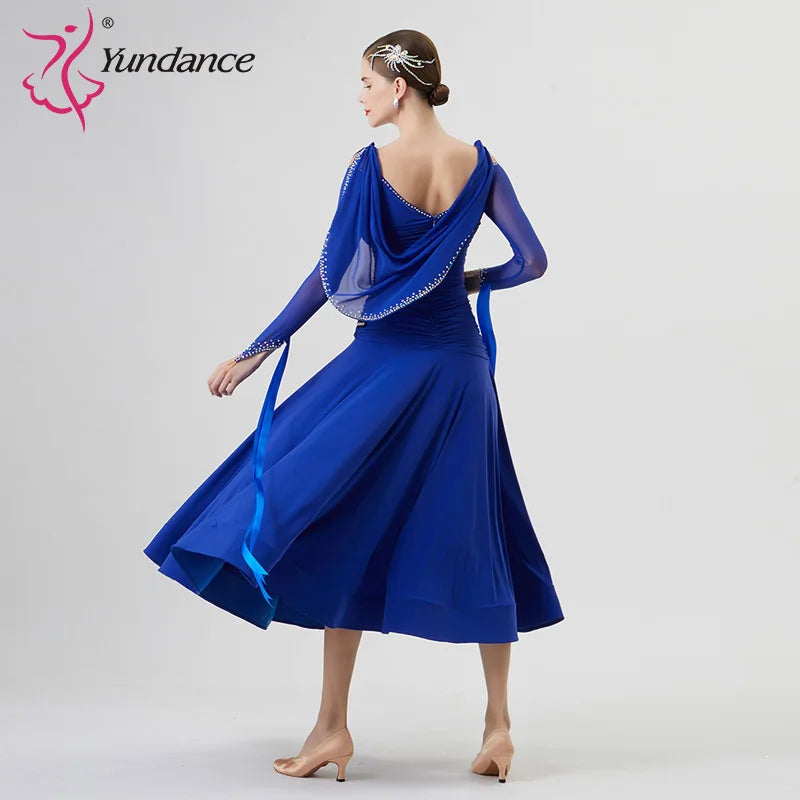 Women's Custom International Standard Ballroom Dance Dress For Stage Performance